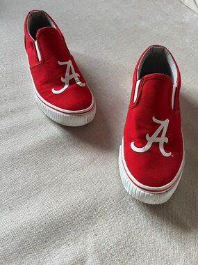 Alabama Crimson Tide slide in FOCO canvas shoes sz 9